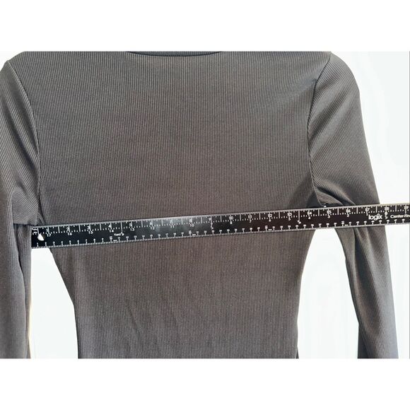 SHEIN SXY Cut Out Waist Ribbed Knit Bodycon Black Dress Women’s Size Small - Picture 4 of 8